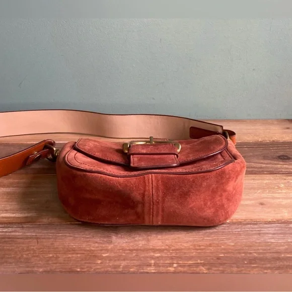 J. Crew Crossbody Buckle Italian Suede Bag - Picture 7 of 9